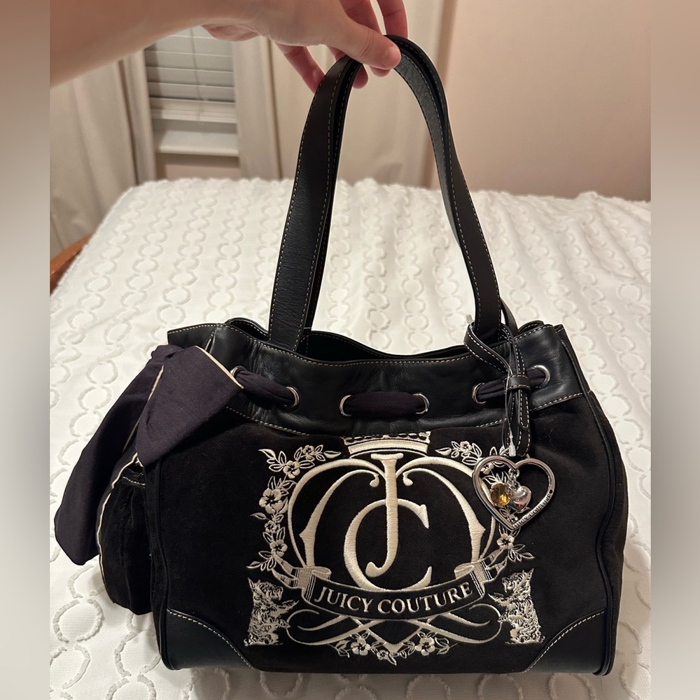 BNWT AUTHENTIC JUICY COUTURE BLACK VELOUR DAYDREAMER WITH WRAPPING Y2K VINTAGE